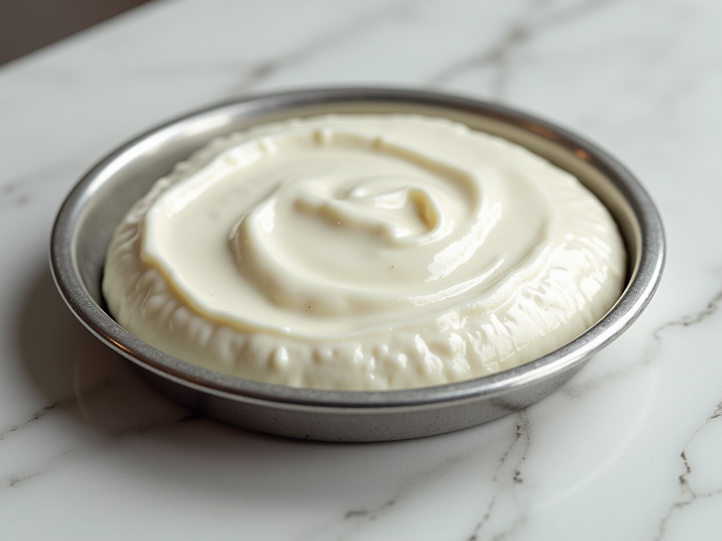 Bowl of creamy white sour cream